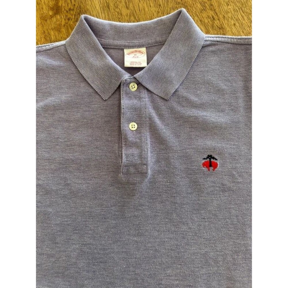 Brooks Brothers 346 Men’s Purple Pique Polo Shirt Size M 100% Cotton Preppy